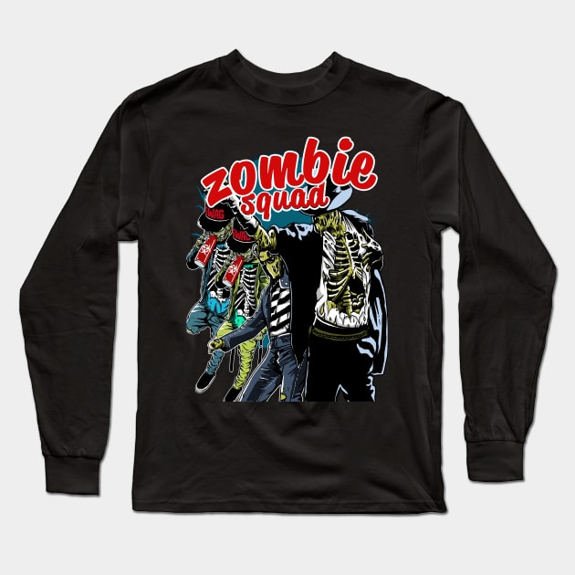 ZombieSquad Long Sleeve T-Shirt by Dark Planet Tees